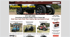 Desktop Screenshot of frontiergolfcarts.com